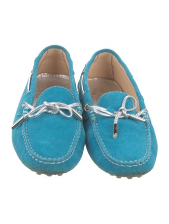 Tod's Suede Bow Accents Moccasins