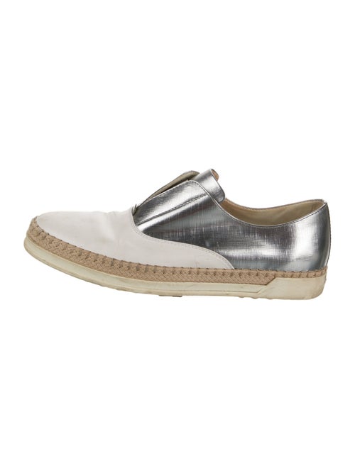 Tod's Leather Colorblock Pattern Espadrilles