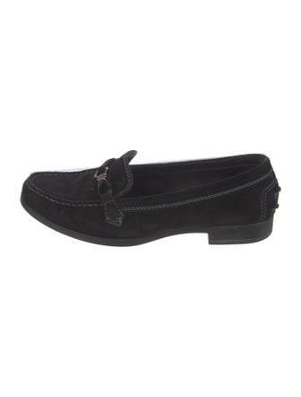 Tod's Horsebit Accent Suede Loafers