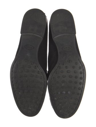 Tod's Horsebit Accent Suede Loafers