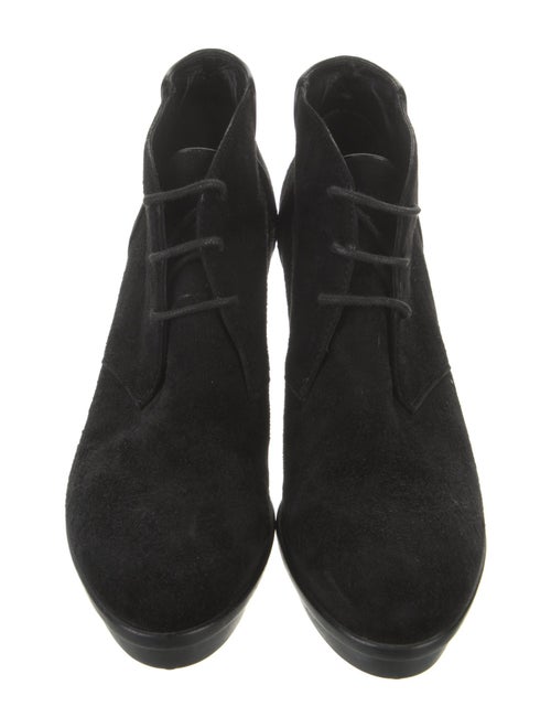 Tod's Suede Leather Trim Embellishment Lace-Up Boots
