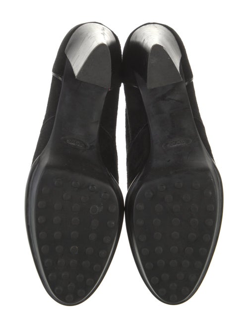 Tod's Suede Leather Trim Embellishment Lace-Up Boots