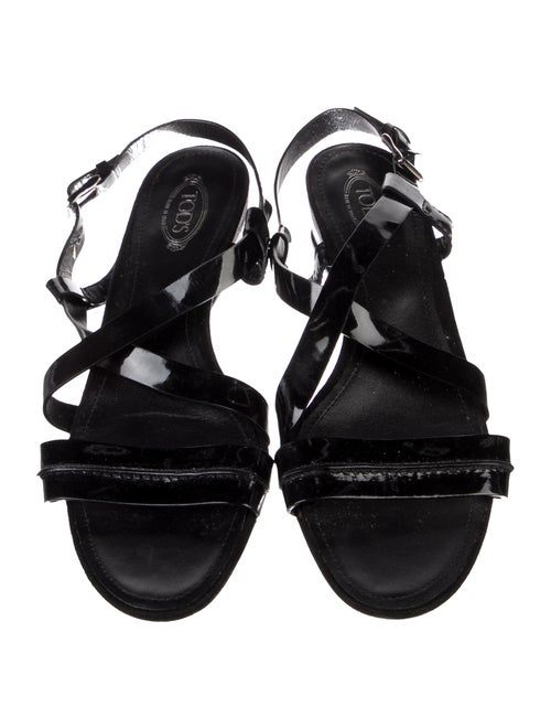 Tod's Patent Leather Slingback Sandals