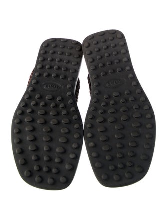 Tod's Jute Printed Slides