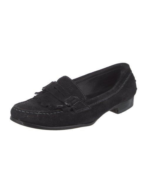 Tod's Horsebit Accent Suede Loafers