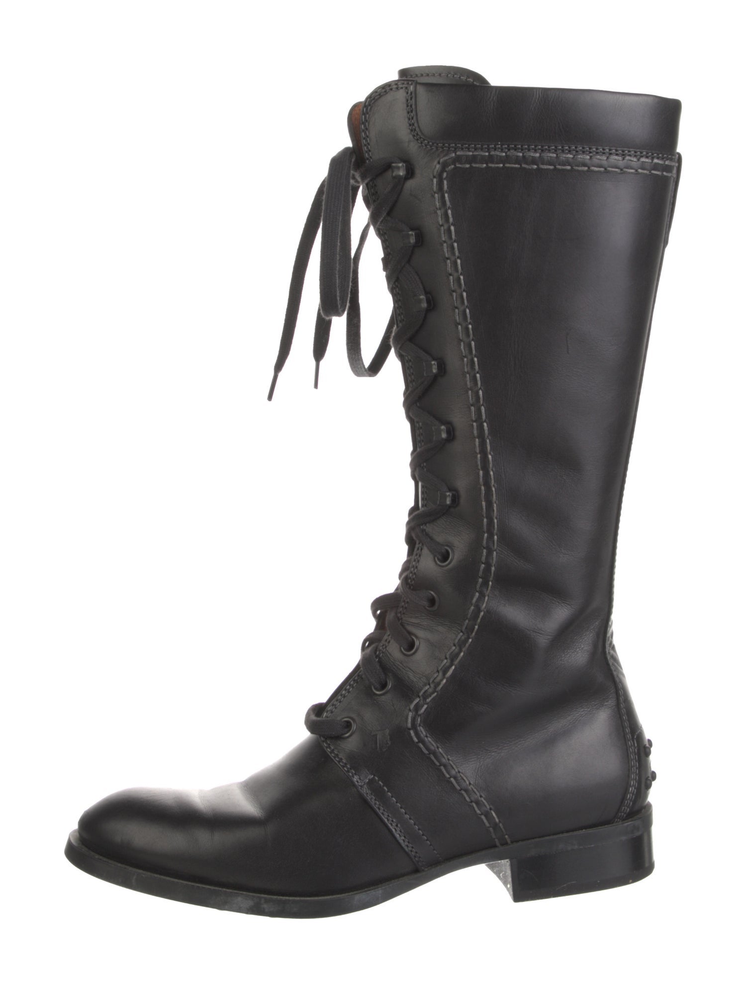 Tod's Leather Combat Boots
