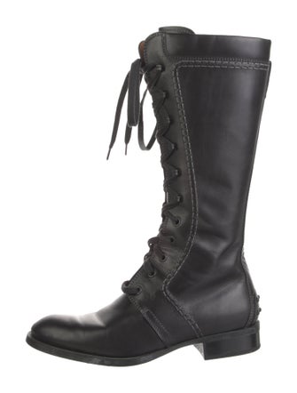 Tod's Leather Combat Boots