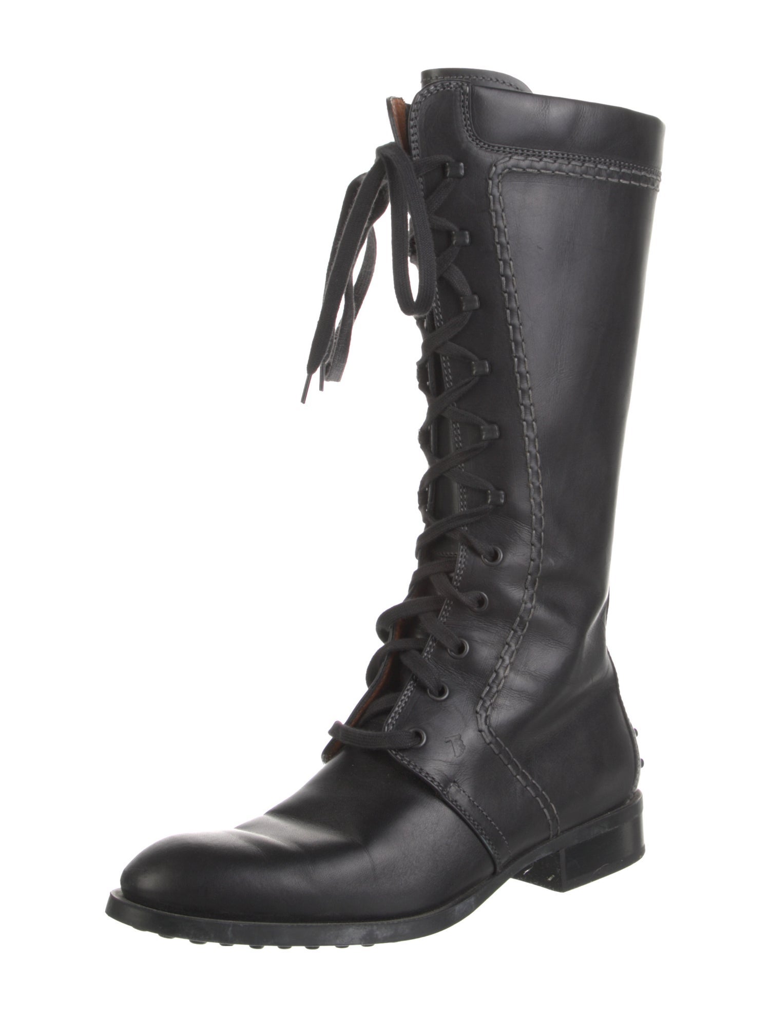 Tod's Leather Combat Boots