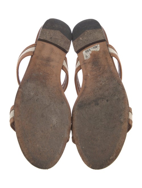 Tod's Leather Colorblock Pattern Slides