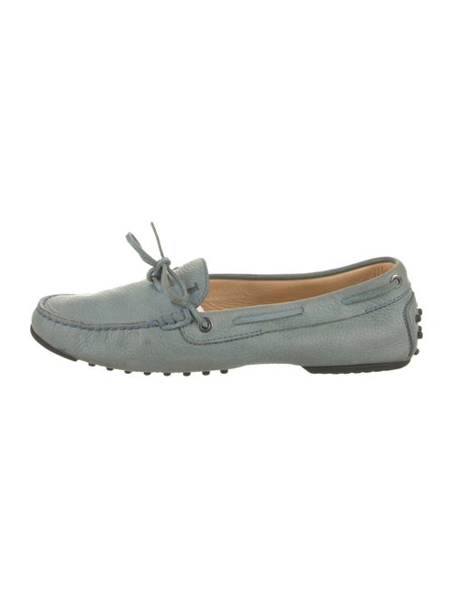 Tod's Leather Bow Accents Moccasins
