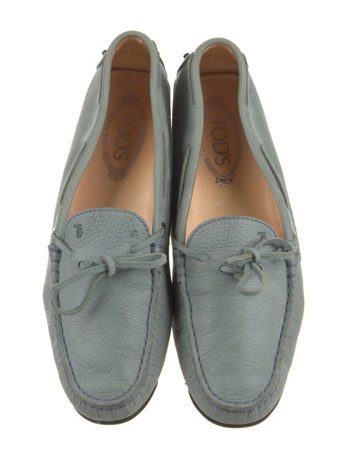Tod's Leather Bow Accents Moccasins