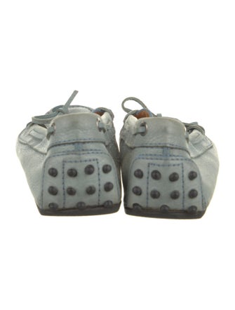 Tod's Leather Bow Accents Moccasins