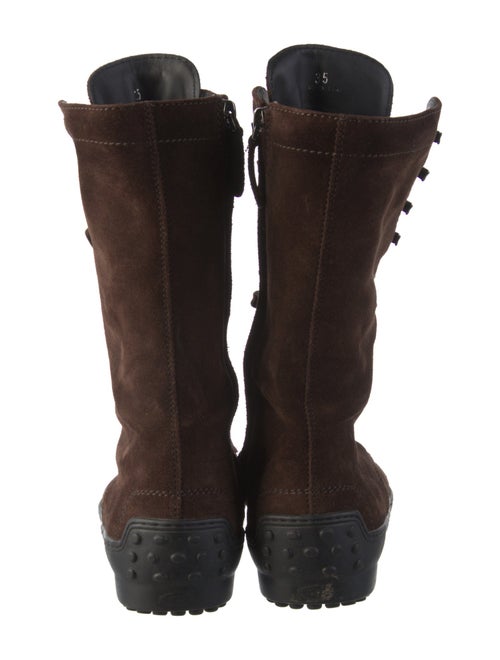 Tod's Suede Printed Combat Boots