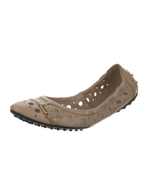 Tod's Leather Lasercut Accents Ballet Flats