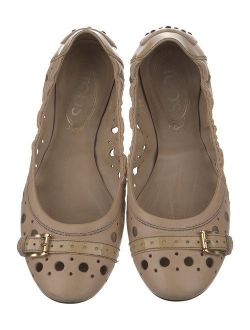 Tod's Leather Lasercut Accents Ballet Flats
