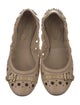 Tod's Leather Lasercut Accents Ballet Flats