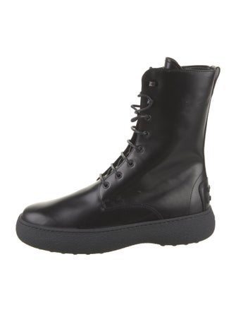 Tod's Leather Combat Boots