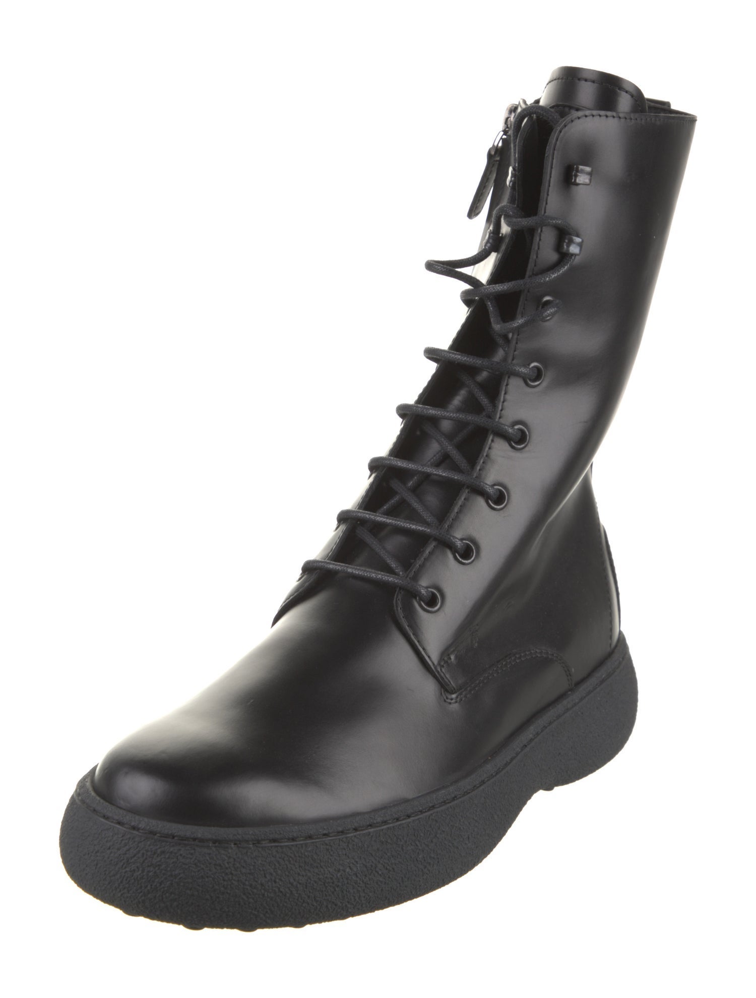 Tod's Leather Combat Boots