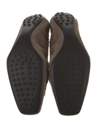 Tod's Suede Sequin Embellishments Ballet Flats