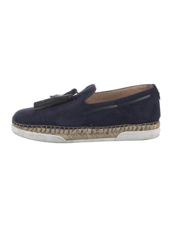Tod's Suede Tassel Accents Espadrilles