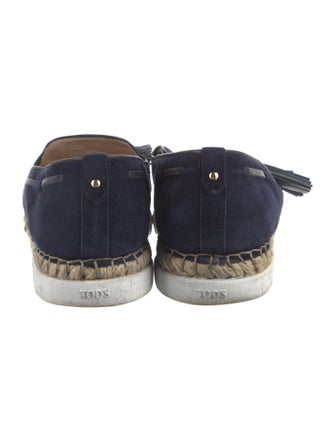 Tod's Suede Tassel Accents Espadrilles