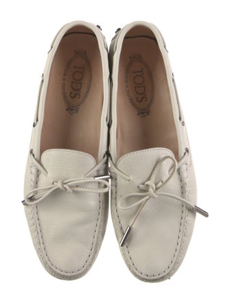Tod's Leather Bow Accents Loafers