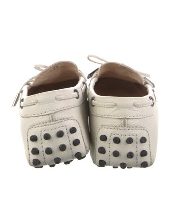 Tod's Leather Bow Accents Loafers