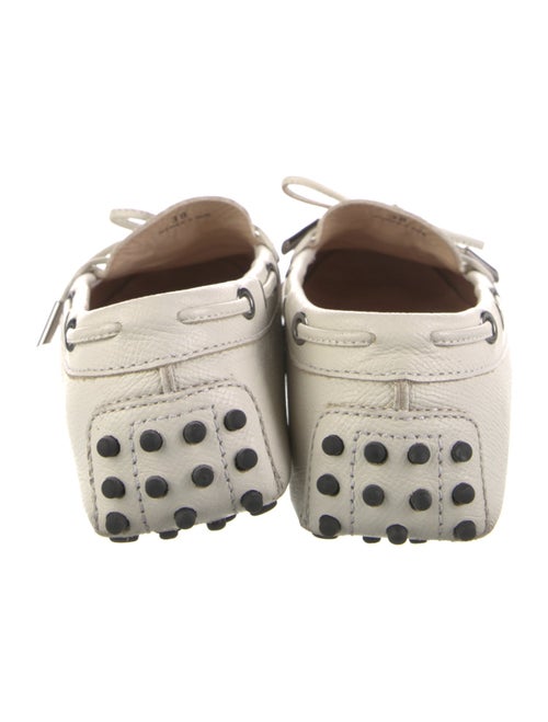 Tod's Leather Bow Accents Loafers