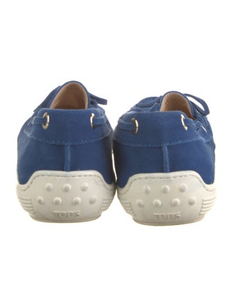 Tod's Suede Bow Accents Loafers