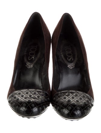 Tod's Suede Studded Accents Flats