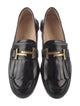 Tod's Leather Fringe Trim Accent Loafers