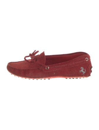 Tod's Suede Bow Accents Moccasins