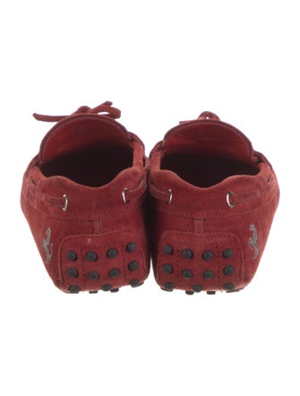 Tod's Suede Bow Accents Moccasins