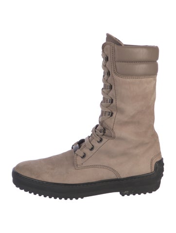 Tod's Boots Nubuck Colorblock Pattern Combat IT 36 | 6