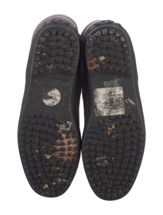 Tod's Nubuck Colorblock Pattern Combat Boots