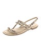 Tod's Snakeskin Animal Print T-Strap Sandals