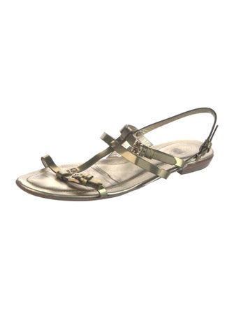 Tod's Patent Leather T-Strap Sandals