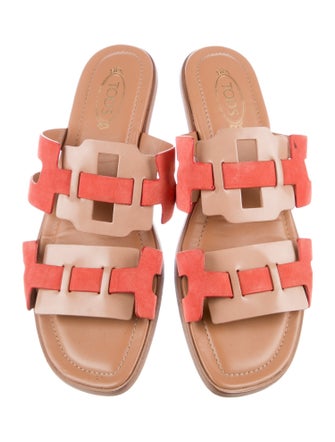 Tod's Leather Cutout Accent Slides