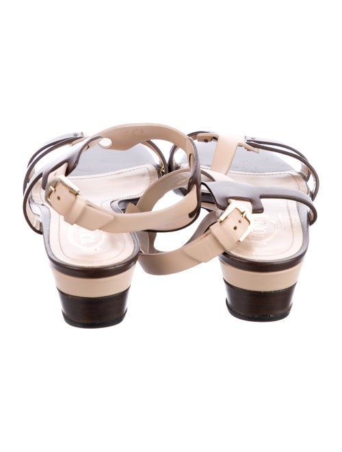 Tod's Leather T-Strap Sandals