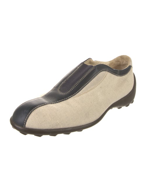 Tod's Canvas Leather Trim Embellishment Sneakers