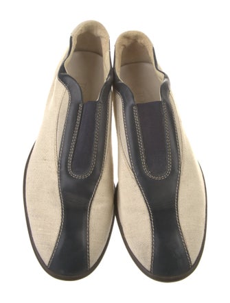 Tod's Canvas Leather Trim Embellishment Sneakers