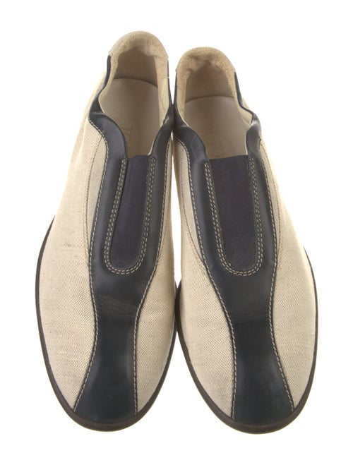 Tod's Canvas Leather Trim Embellishment Sneakers