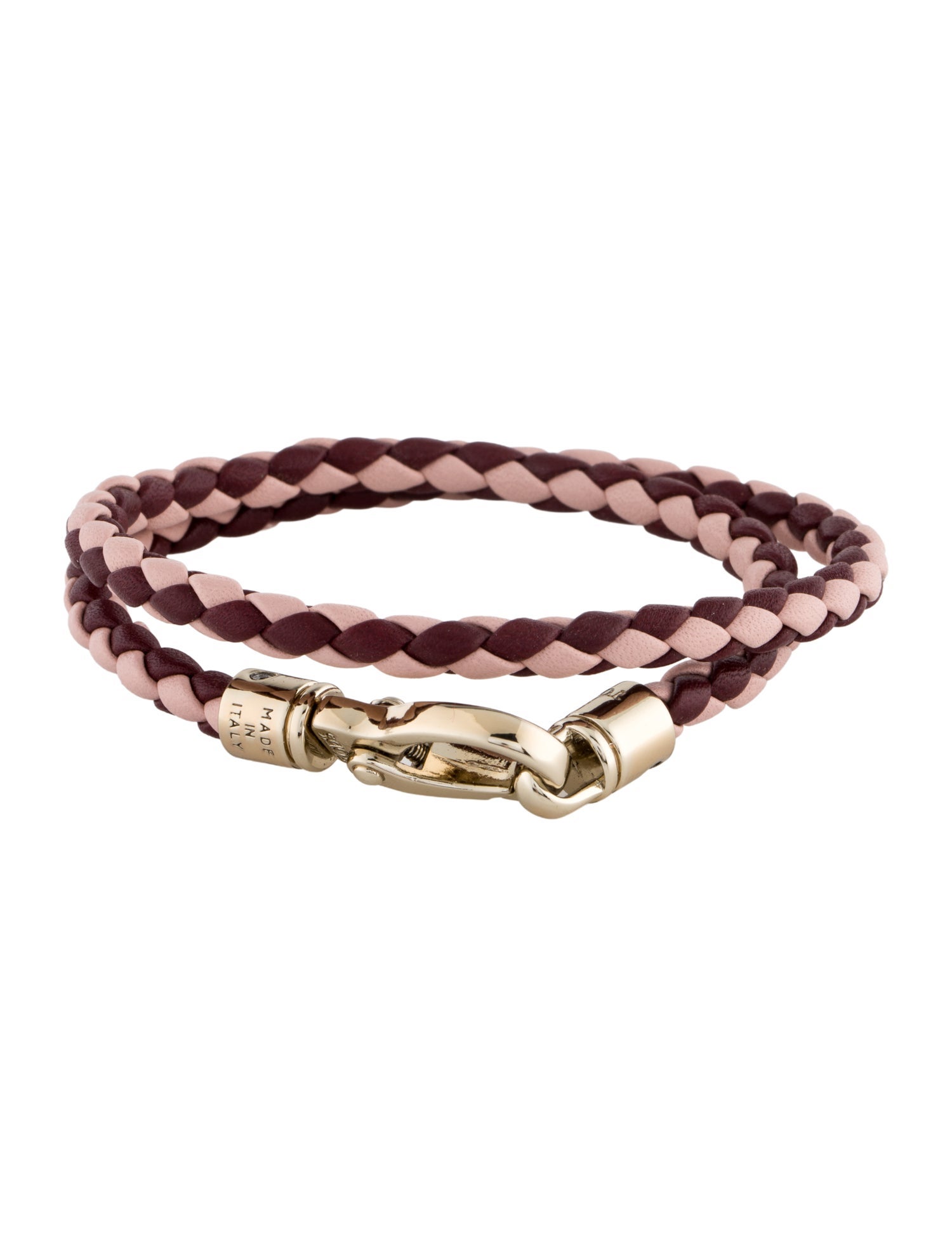 Tod's Leather Braided Double Wrap Bracelet