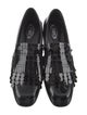 Tod's Patent Leather Fringe Trim Accent Loafers