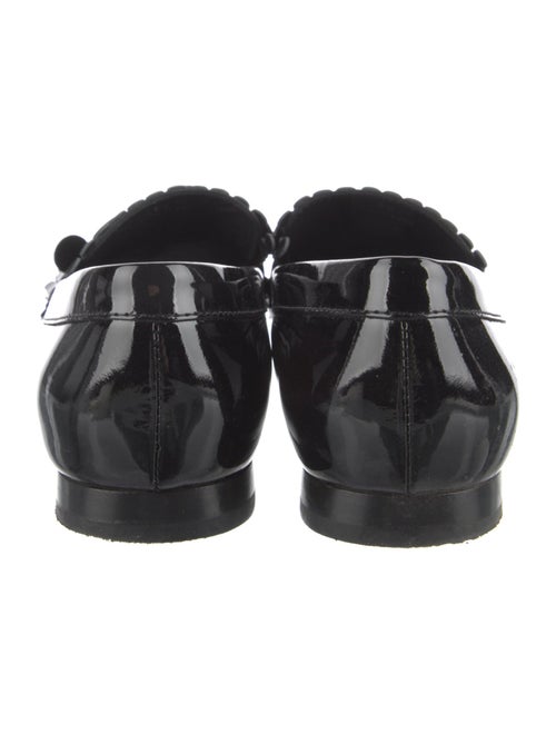 Tod's Patent Leather Fringe Trim Accent Loafers
