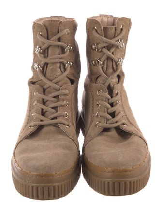 Tod's Suede Combat Boots