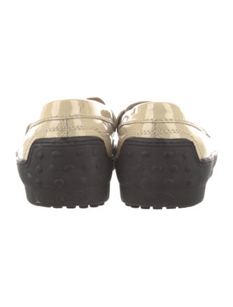 Tod's Patent Leather Scalloped Accent Loafers