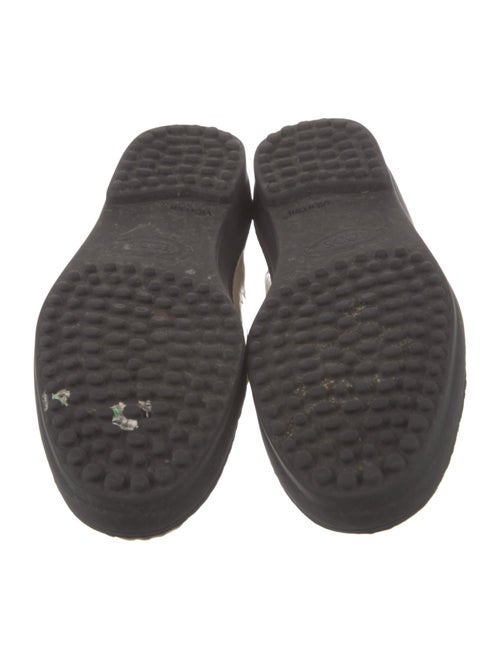 Tod's Patent Leather Scalloped Accent Loafers