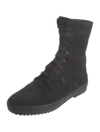 Tod's Suede Combat Boots