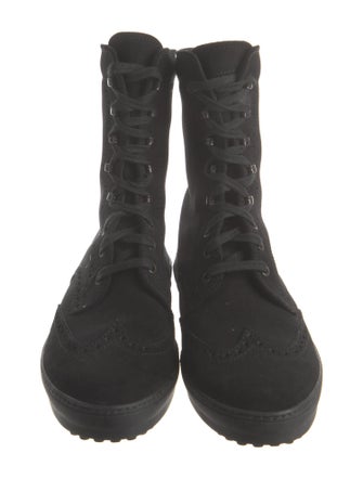 Tod's Suede Combat Boots